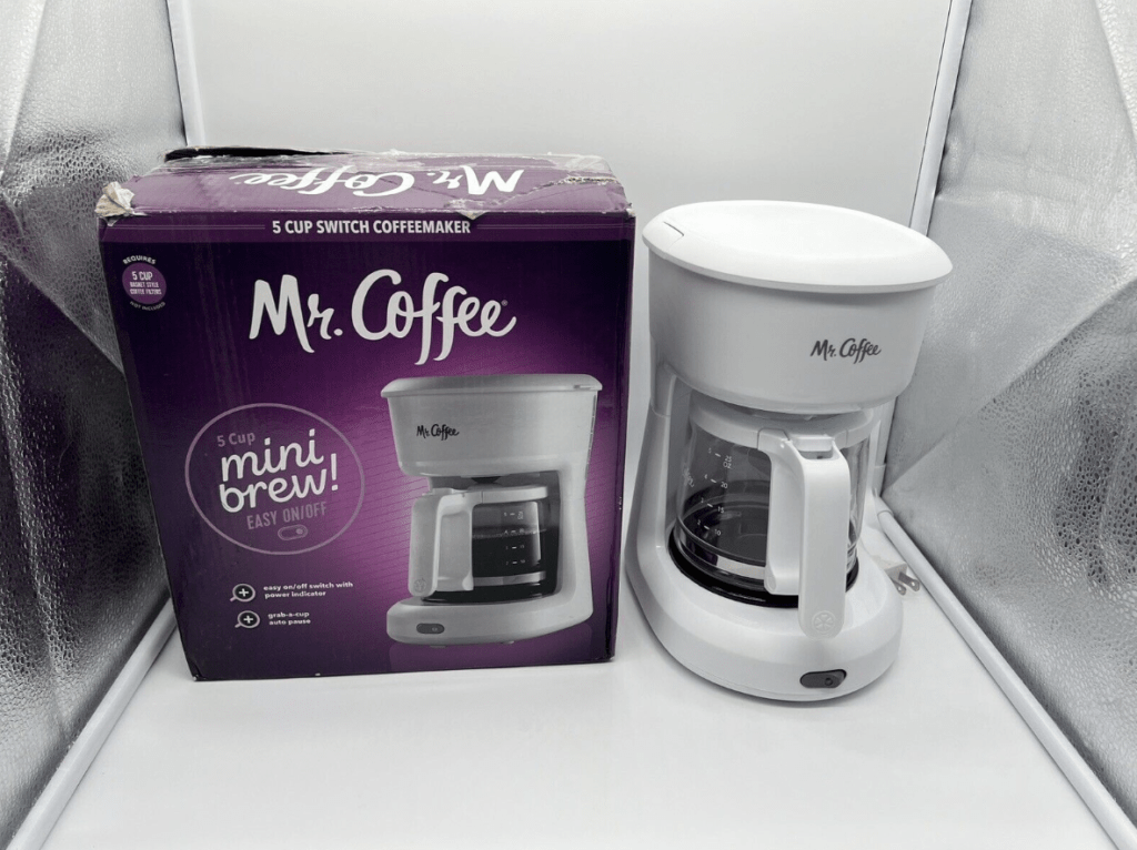 Mr. Coffee 2134286 5-Cup White Coffee Maker